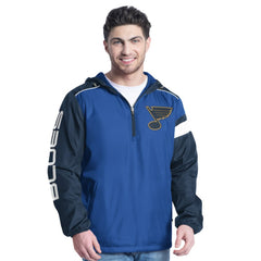 St. Louis Blues G-III Sports by Carl Banks Lateral Half-Zip Hoodie Jacket - Blue/Navy - NHL