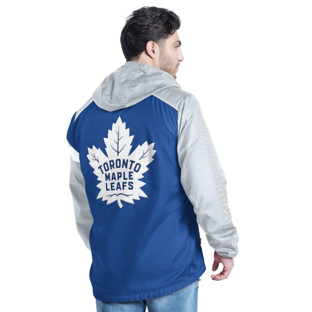 Toronto Maple Leafs G-III Sports by Carl Banks Lateral Half-Zip Hoodie Jacket - Blue/Gray - NHL