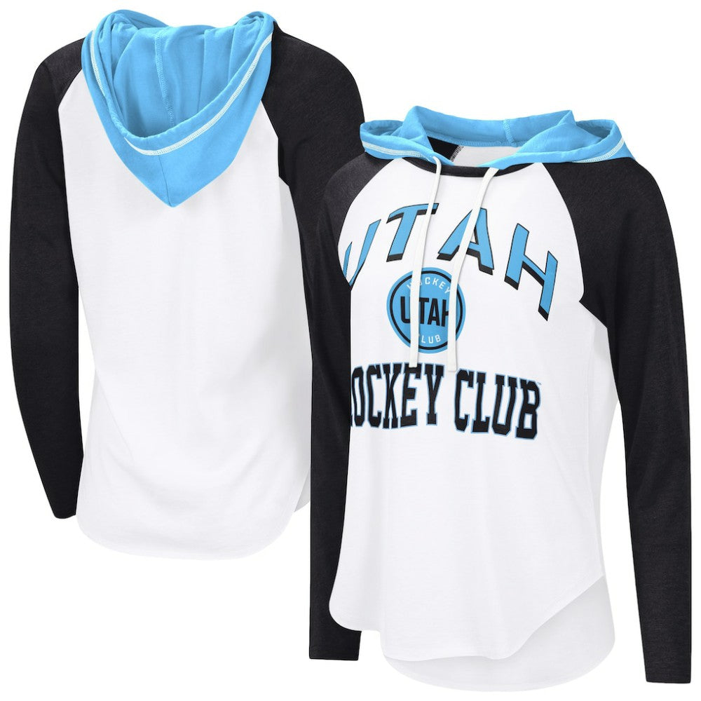 Utah Mammoth G-III 4Her by Carl Banks Women's VIP Raglan Long Sleeve Hoodie T-Shirt - White - NHL