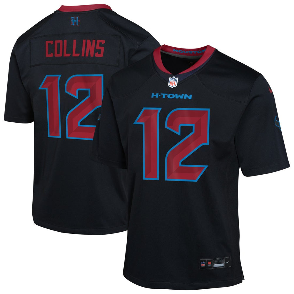 Nico Collins Houston Texans Youth Alternate Game Jersey Navy | Nike for Sale