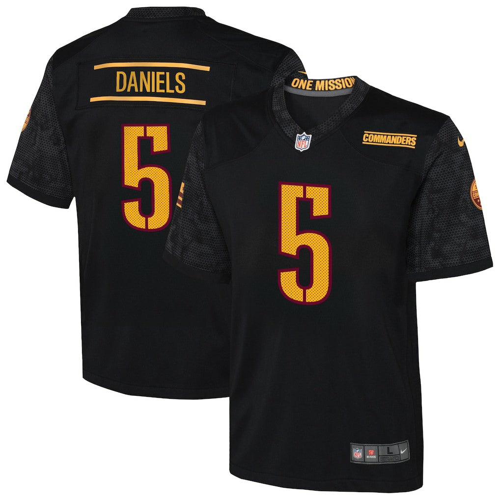 Jayden Daniels Washington Commanders Youth Alternate Game Jersey Black | Nike for Sale