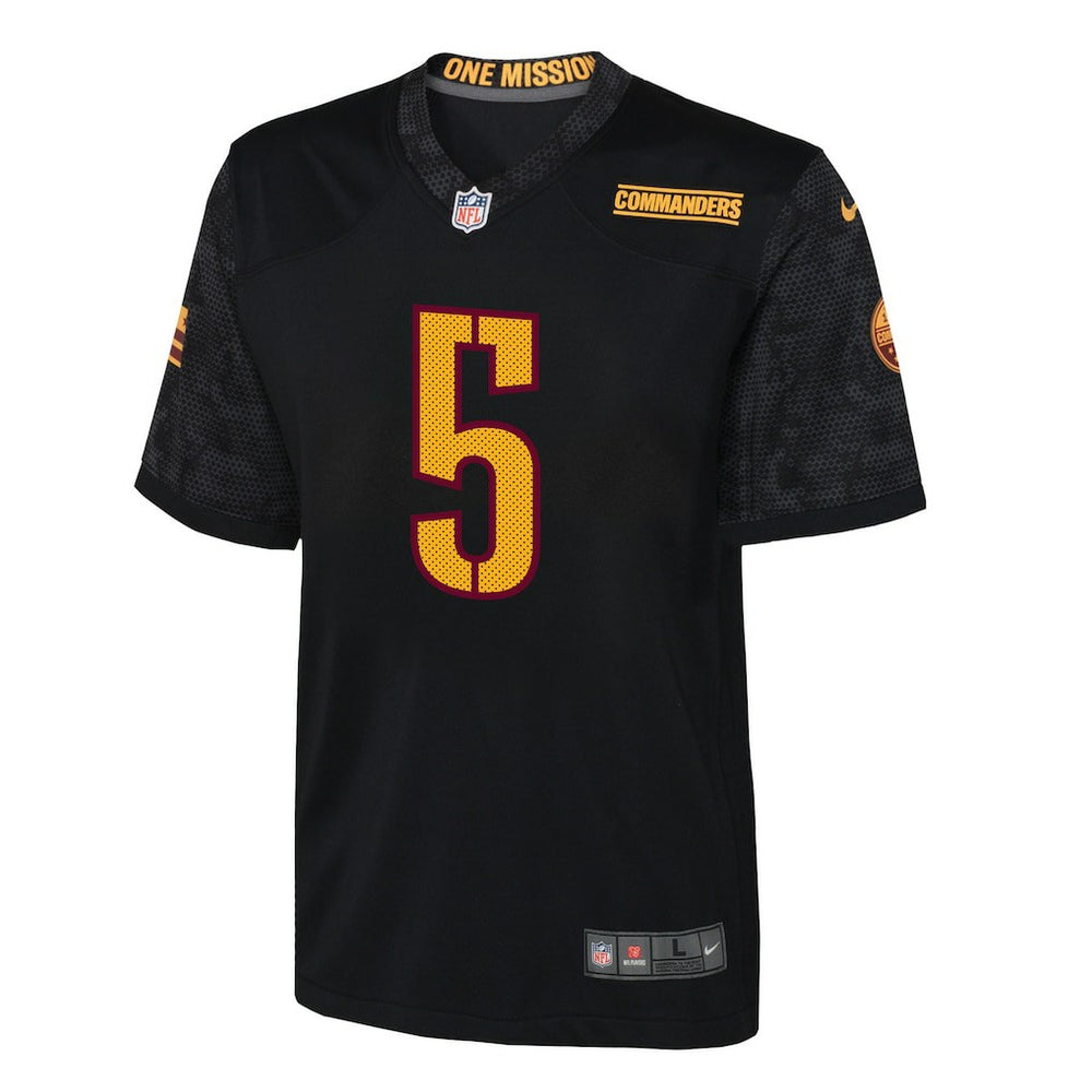 Jayden Daniels Washington Commanders Youth Alternate Game Jersey Black | Nike for Sale