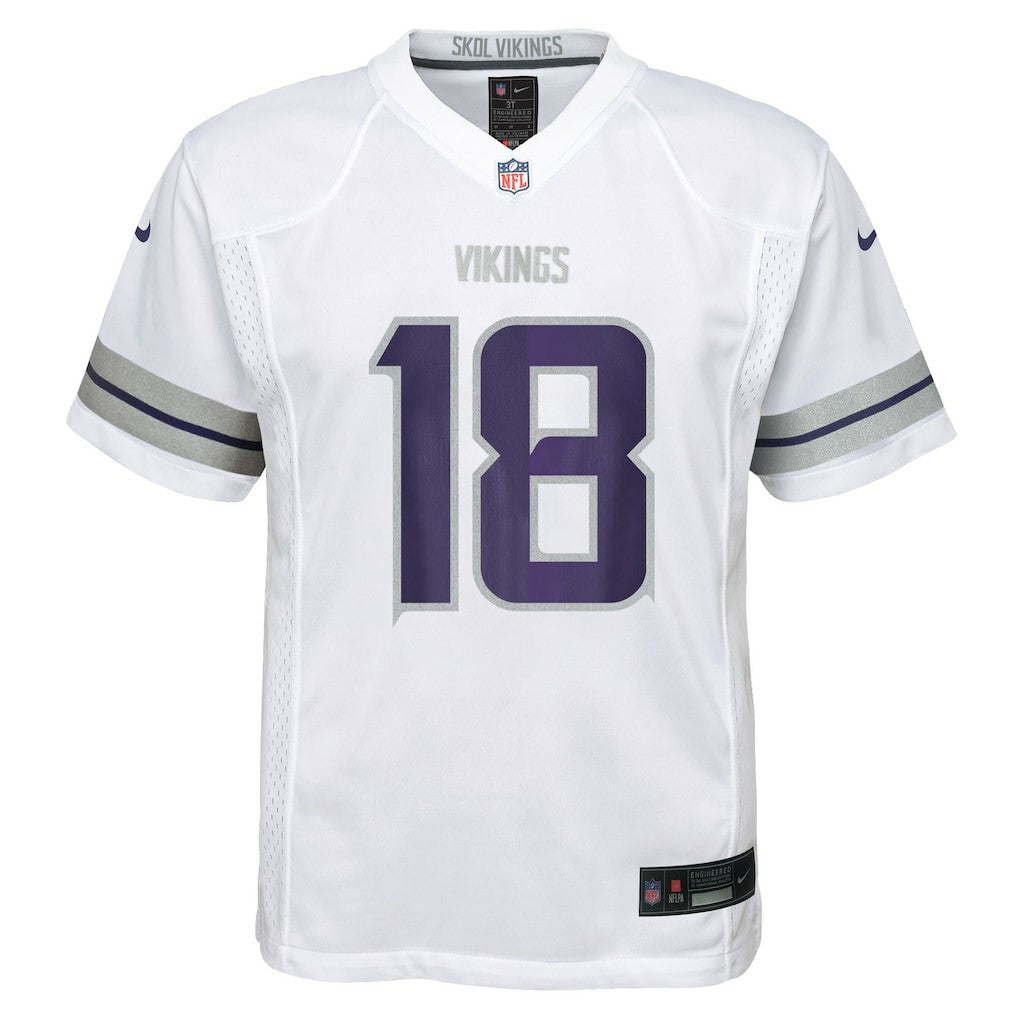 Justin Jefferson Minnesota Vikings Preschool Alternate Player Game Jersey White | Nike for Sale