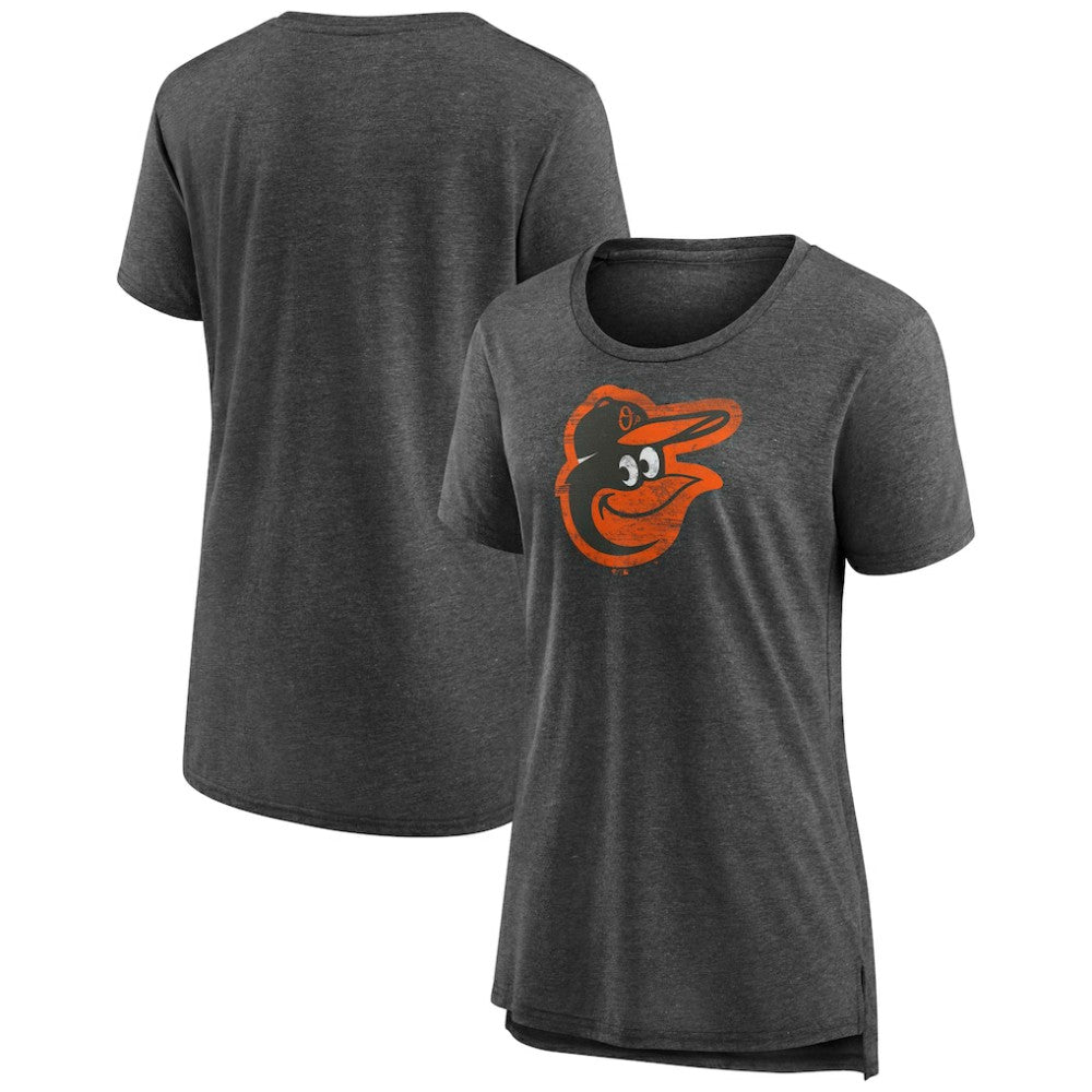 Baltimore Orioles Women's Weathered Official Logo Tri-Blend T-Shirt - MLB