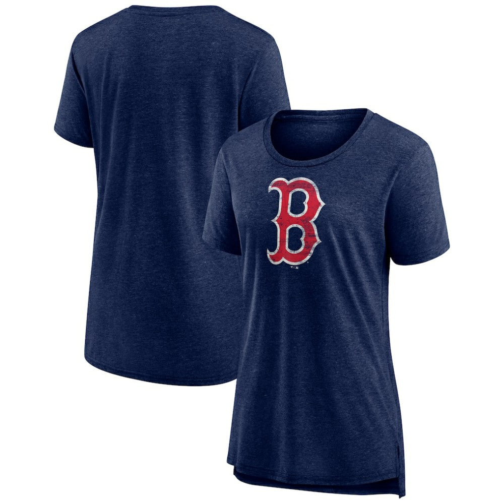 Boston Red Sox Women's Weathered Official Logo Tri-Blend T-Shirt - MLB