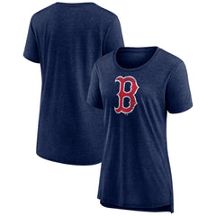 Boston Red Sox Women's Weathered Official Logo Tri-Blend T-Shirt - MLB