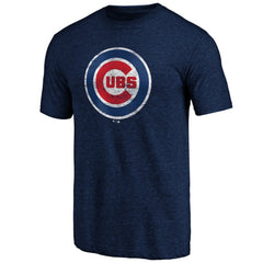 Chicago Cubs Weathered Official Logo Tri-Blend T-Shirt - MLB