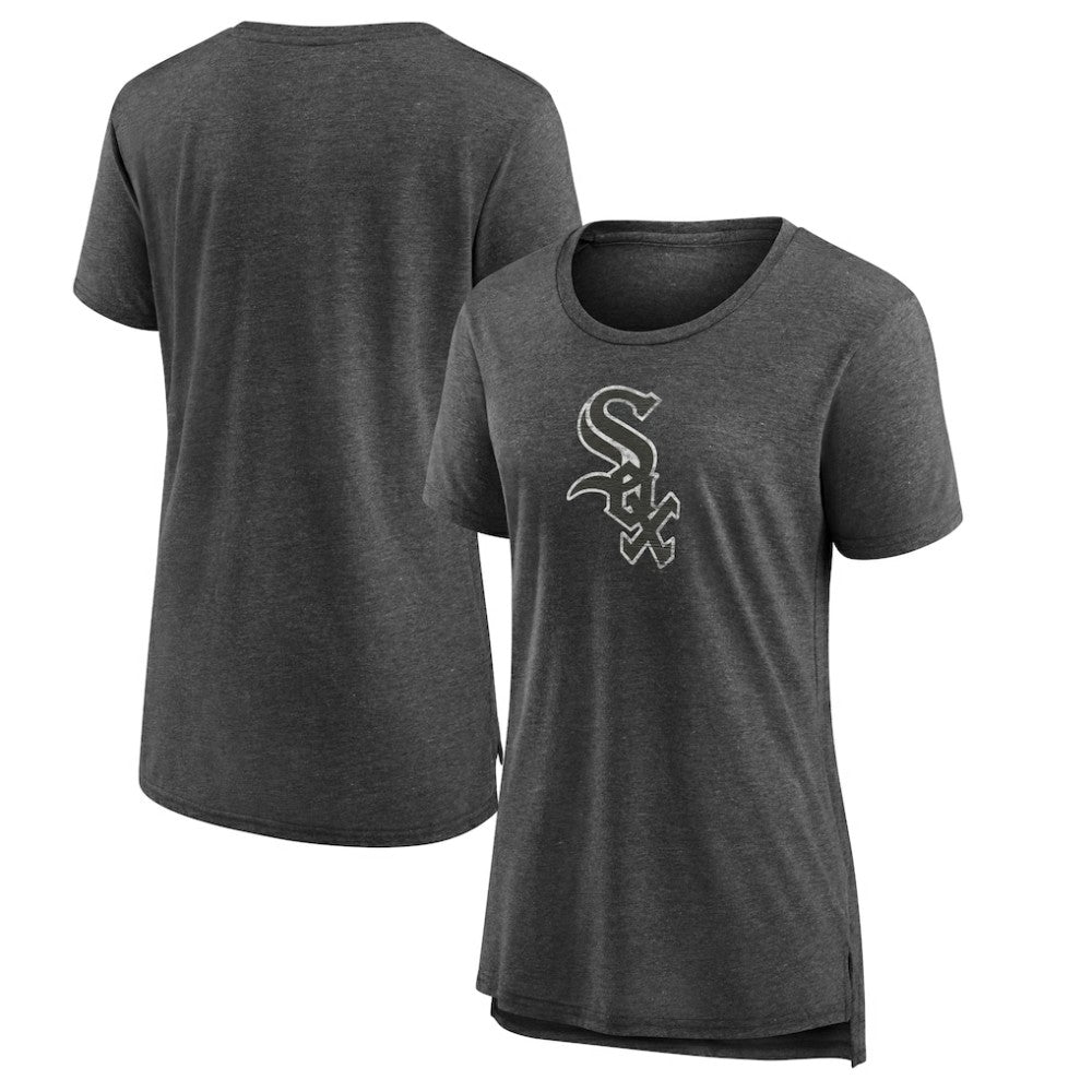 Chicago White Sox Women's Weathered Official Logo Tri-Blend T-Shirt - MLB