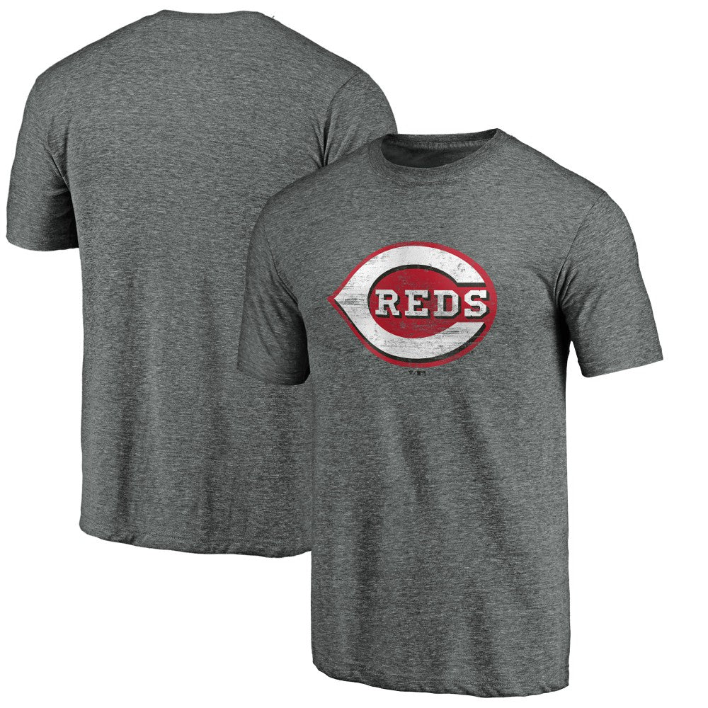 Cincinnati Reds Weathered Official Logo Tri-Blend T-Shirt - MLB