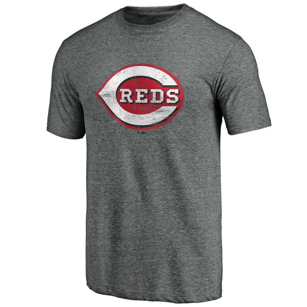 Cincinnati Reds Weathered Official Logo Tri-Blend T-Shirt - MLB