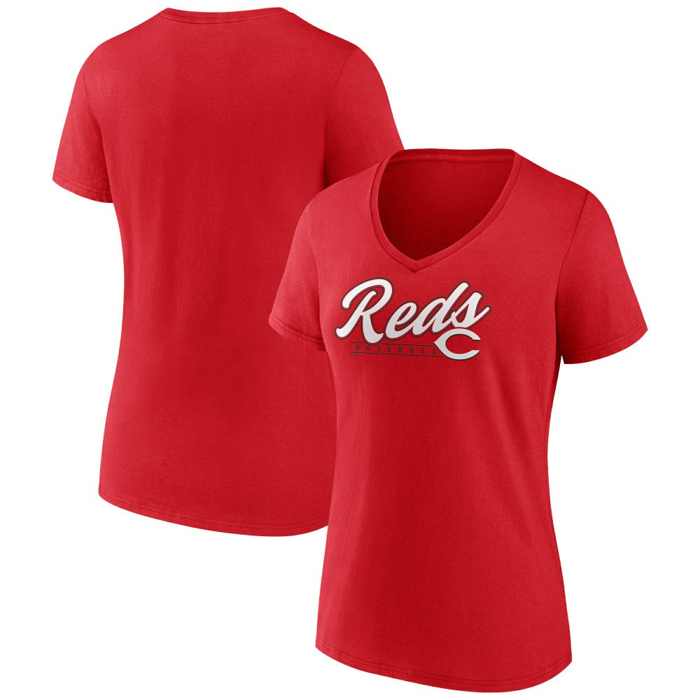 Cincinnati Reds Women's One And Only V-Neck T-Shirt - MLB