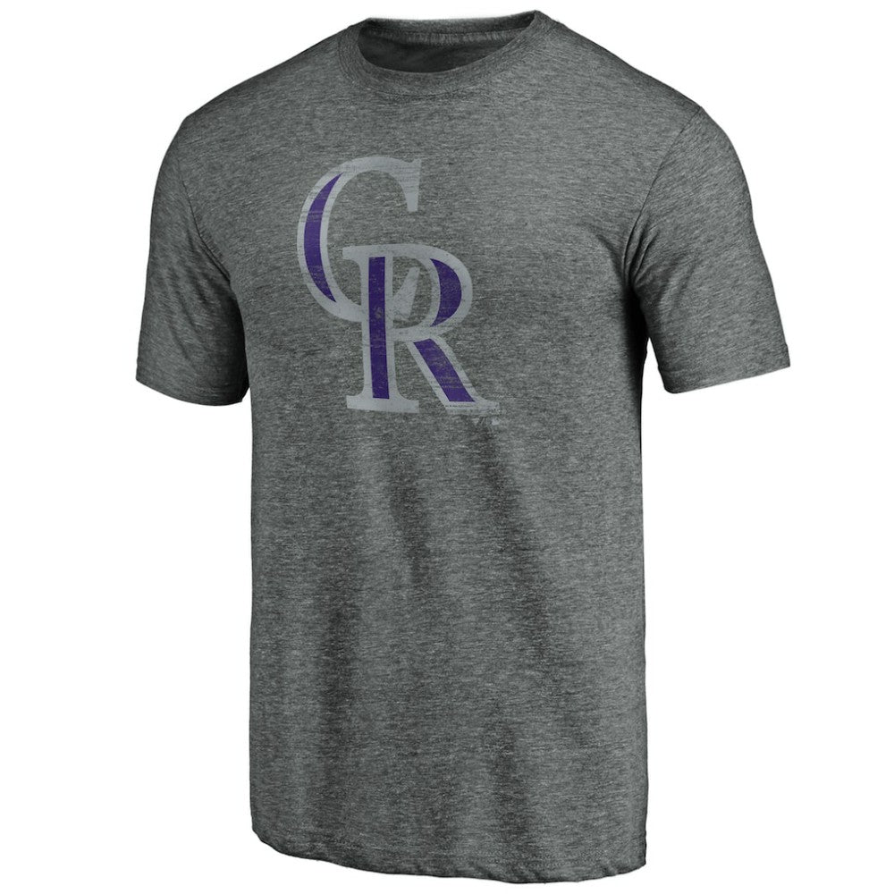 Colorado Rockies Weathered Official Logo Tri-Blend T-Shirt - MLB