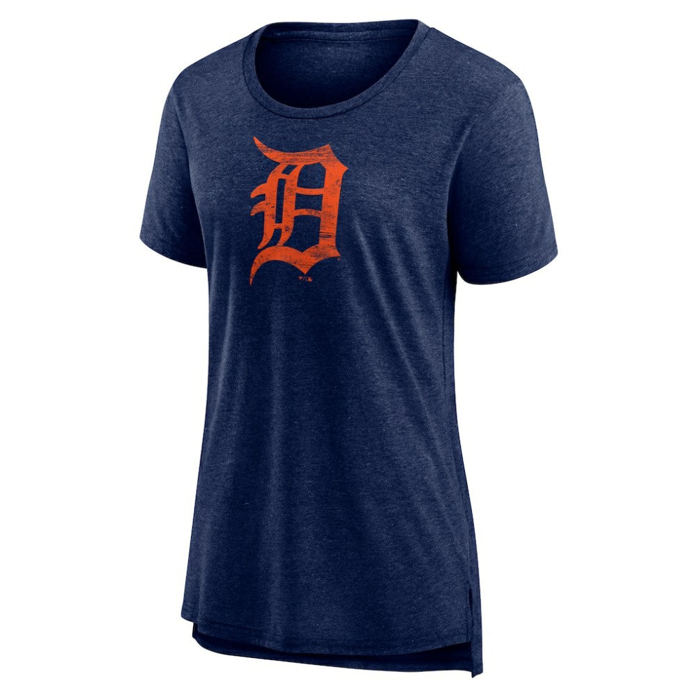 Detroit Tigers Women's Weathered Official Logo Tri-Blend T-Shirt - MLB