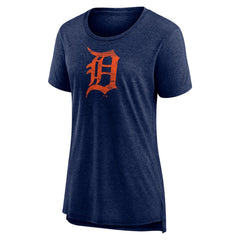 Detroit Tigers Women's Weathered Official Logo Tri-Blend T-Shirt - MLB