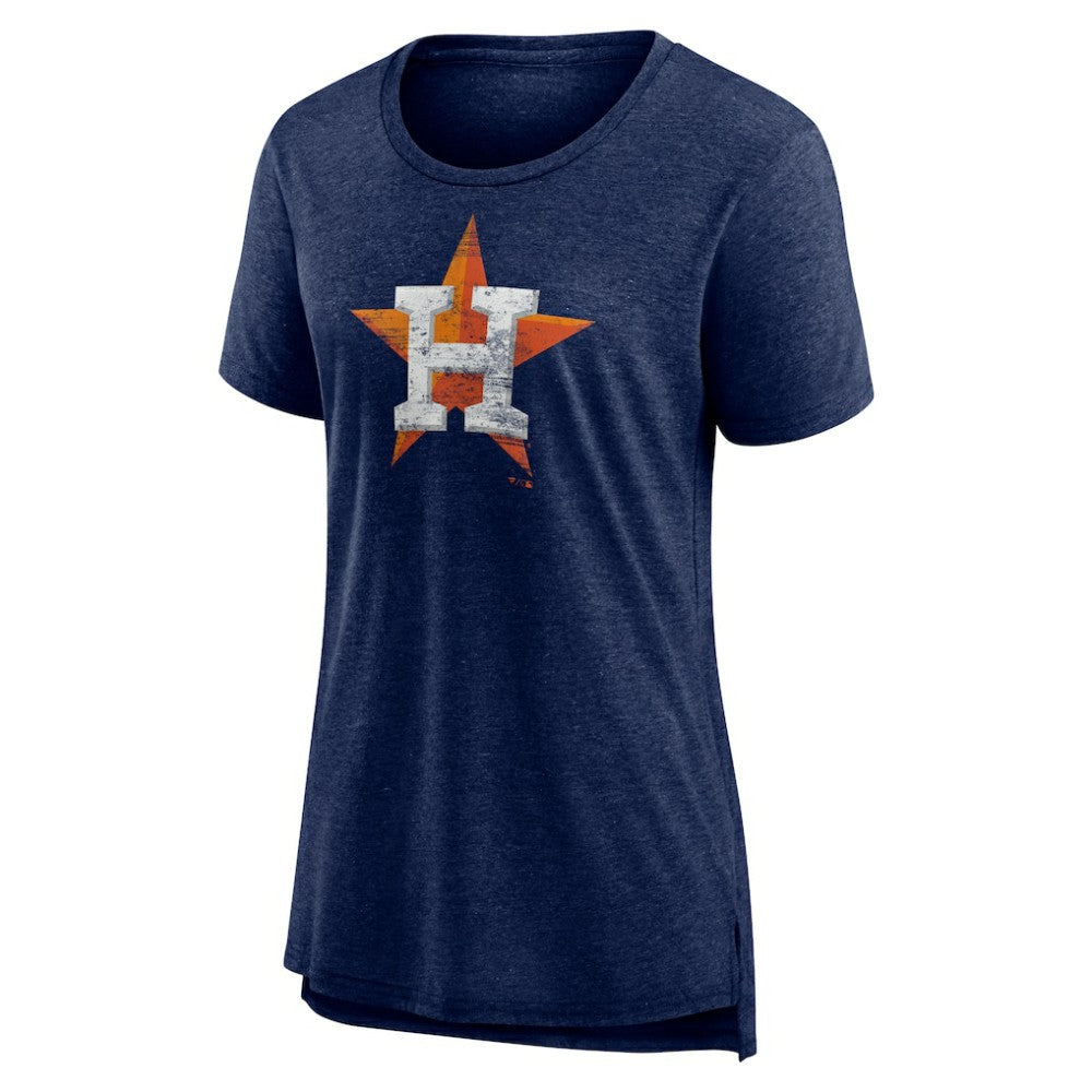 Houston Astros Women's Weathered Official Logo Tri-Blend T-Shirt - MLB