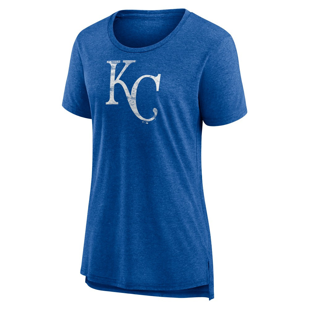 Kansas City Royals Women's Weathered Official Logo Tri-Blend T-Shirt - MLB