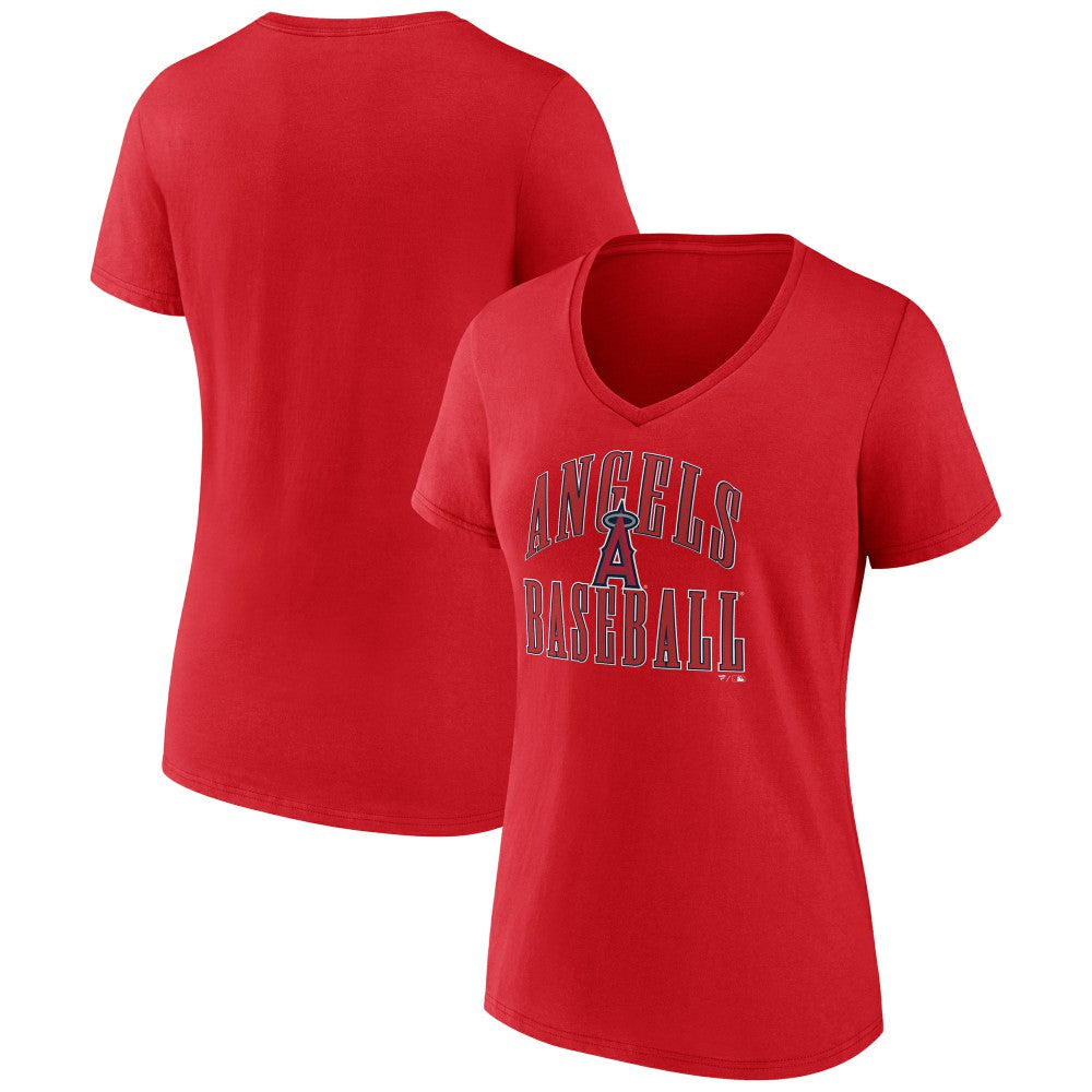 Los Angeles Angels Women's Victory Script V-Neck T-Shirt - MLB