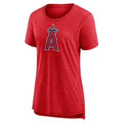 Los Angeles Angels Women's Weathered Official Logo Tri-Blend T-Shirt - MLB