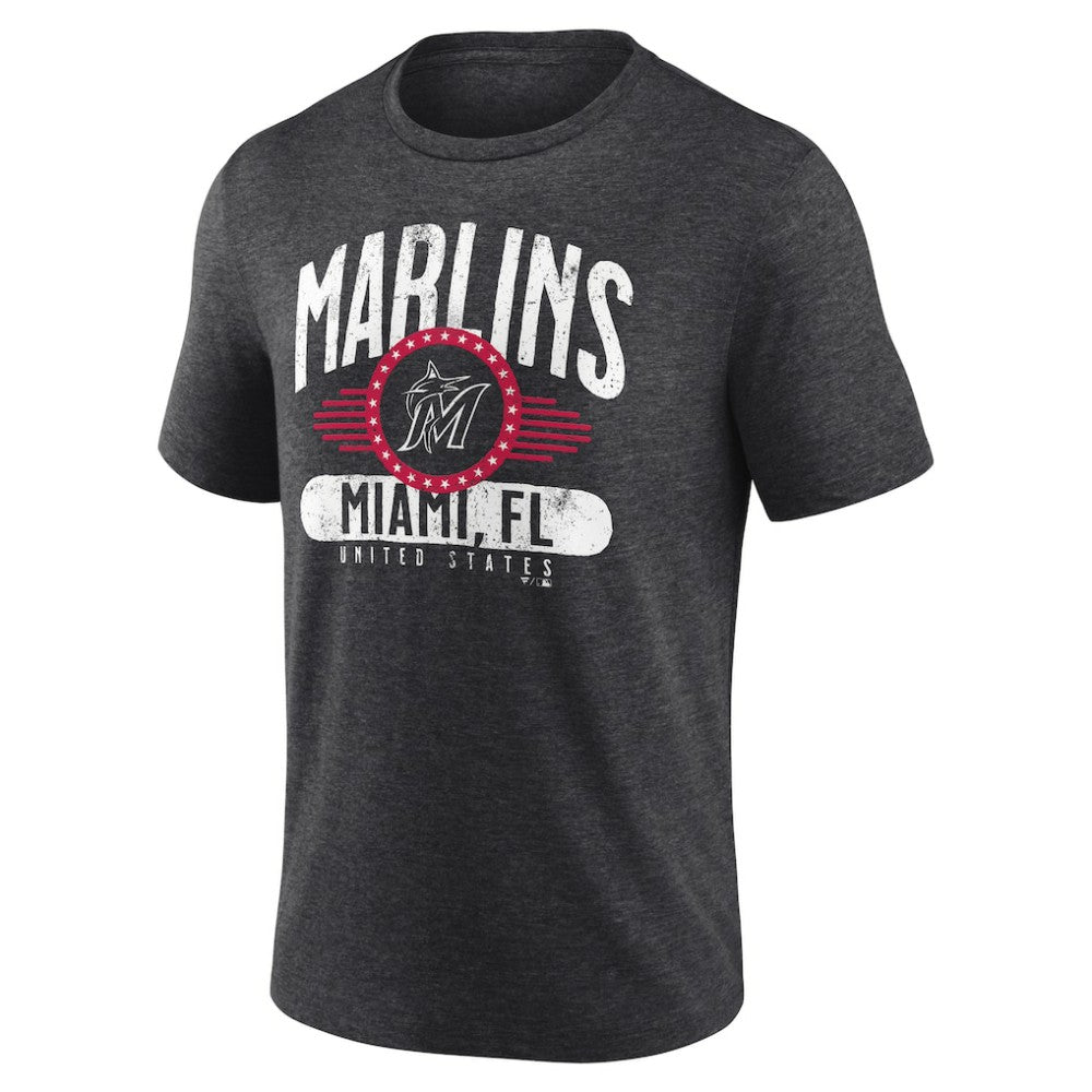 Miami Marlins Badge of Honor Tri-Blend T-Shirt - MLB
