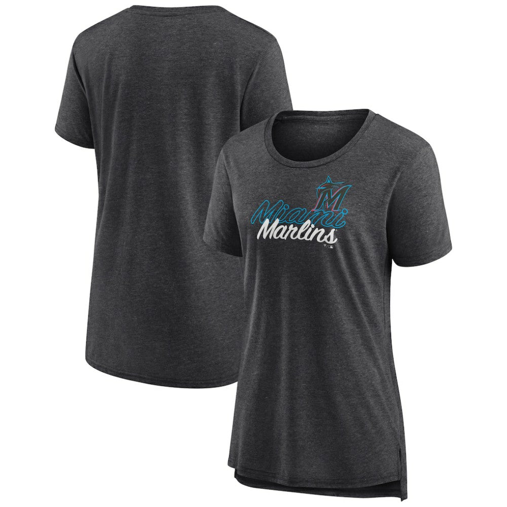 Miami Marlins Women's Practice Time Tri-Blend T-Shirt - MLB