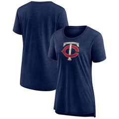Minnesota Twins Women's Weathered Official Logo Tri-Blend T-Shirt - MLB