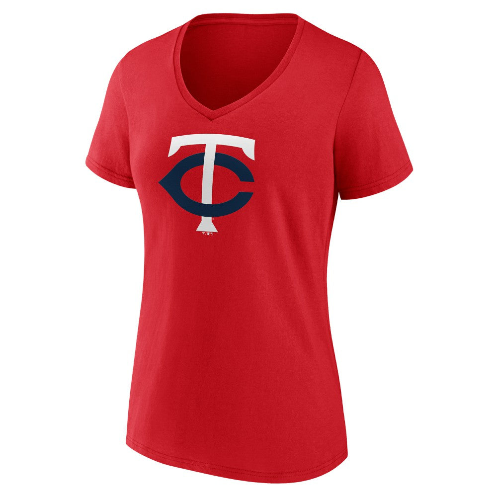 Minnesota Twins Women's Official Logo V-Neck T-Shirt - MLB