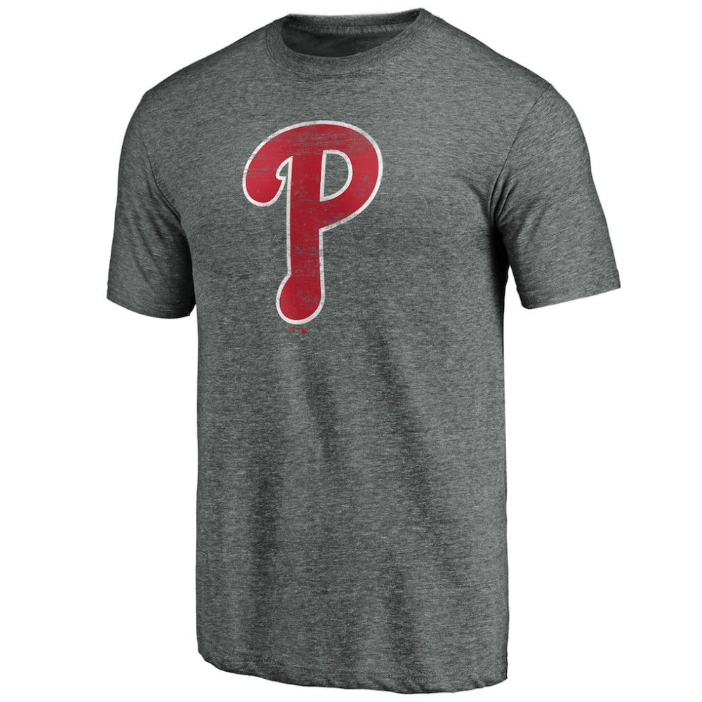 Philadelphia Phillies Weathered Official Logo Tri-Blend T-Shirt - MLB