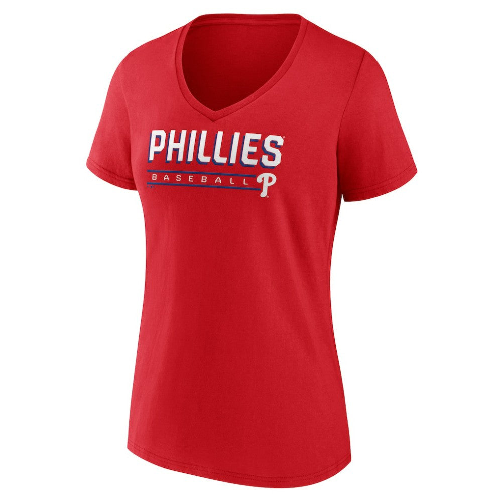 Philadelphia Phillies Women's Primary Play V-Neck T-Shirt - MLB