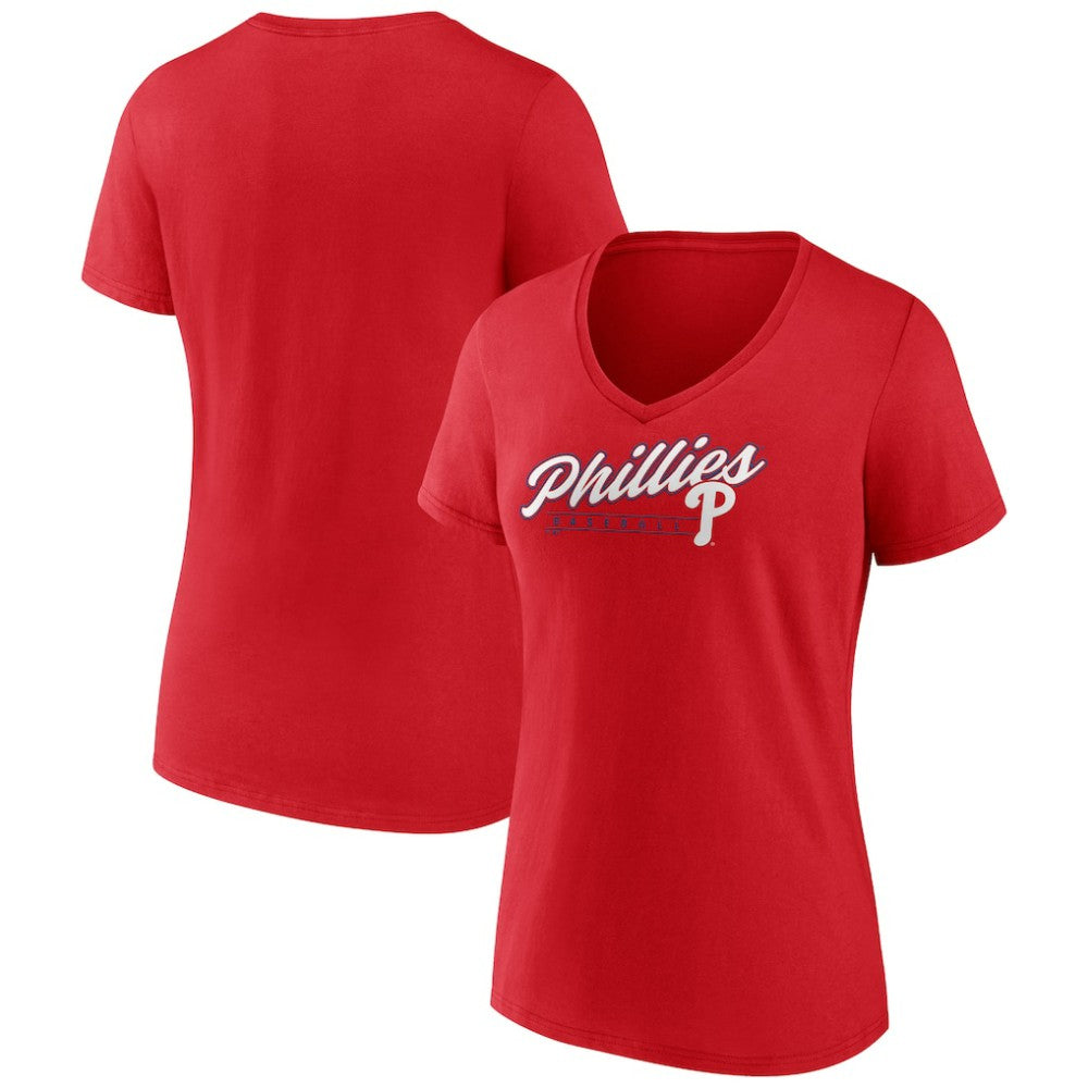 Philadelphia Phillies Women's One And Only V-Neck T-Shirt - MLB