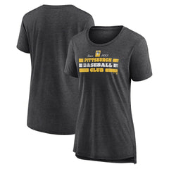 Pittsburgh Pirates Women's Power Swing Tri-Blend T-Shirt - MLB