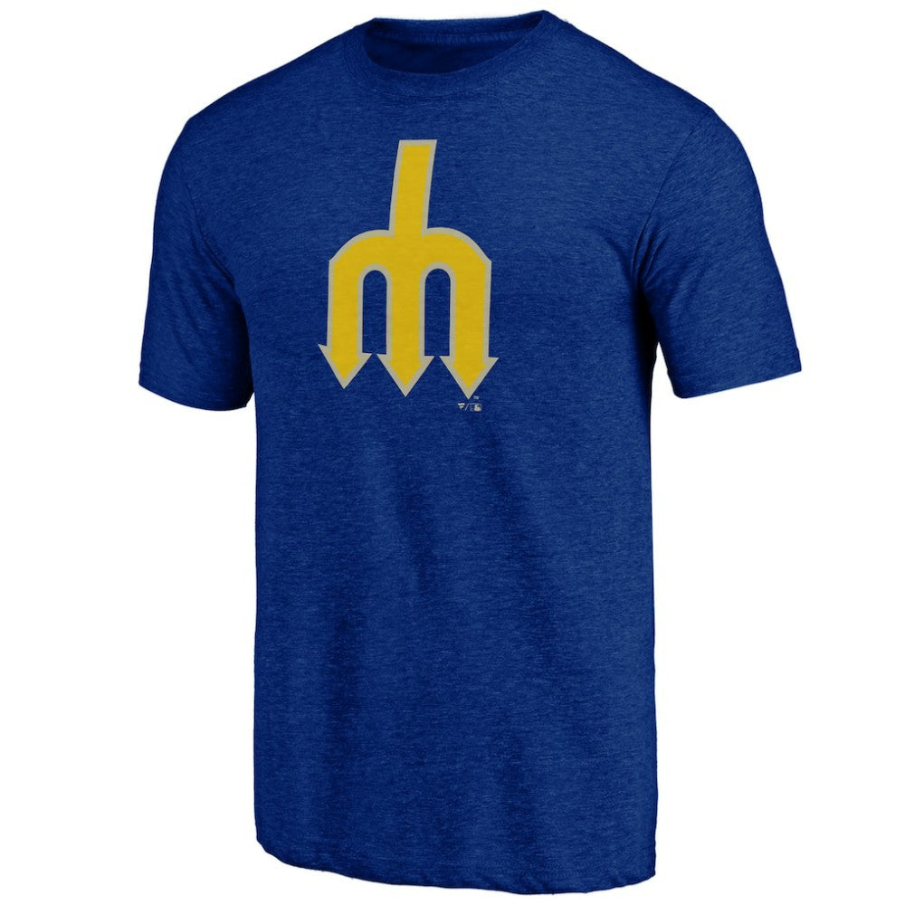 Seattle Mariners Cooperstown Official Logo Tri-Blend T-Shirt - MLB