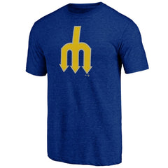 Seattle Mariners Cooperstown Official Logo Tri-Blend T-Shirt - MLB