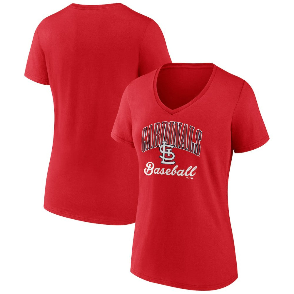 St. Louis Cardinals Women's Victory Script V-Neck T-Shirt - MLB