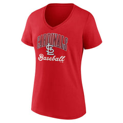 St. Louis Cardinals Women's Victory Script V-Neck T-Shirt - MLB