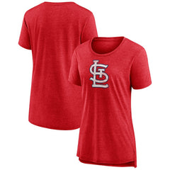 St. Louis Cardinals Women's Weathered Official Logo Tri-Blend T-Shirt - MLB