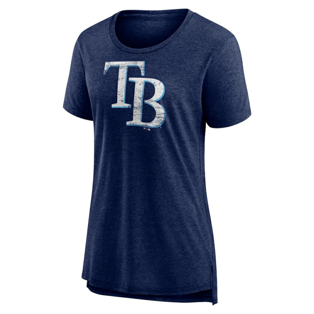 Tampa Bay Rays Women's Weathered Official Logo Tri-Blend T-Shirt - MLB