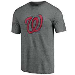 Washington Nationals Weathered Official Logo Tri-Blend T-Shirt - MLB
