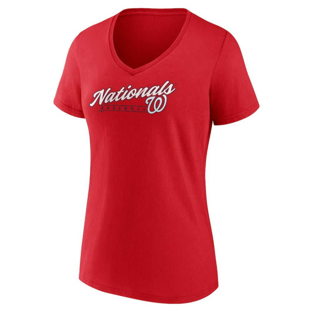 Washington Nationals Women's One And Only V-Neck T-Shirt - MLB