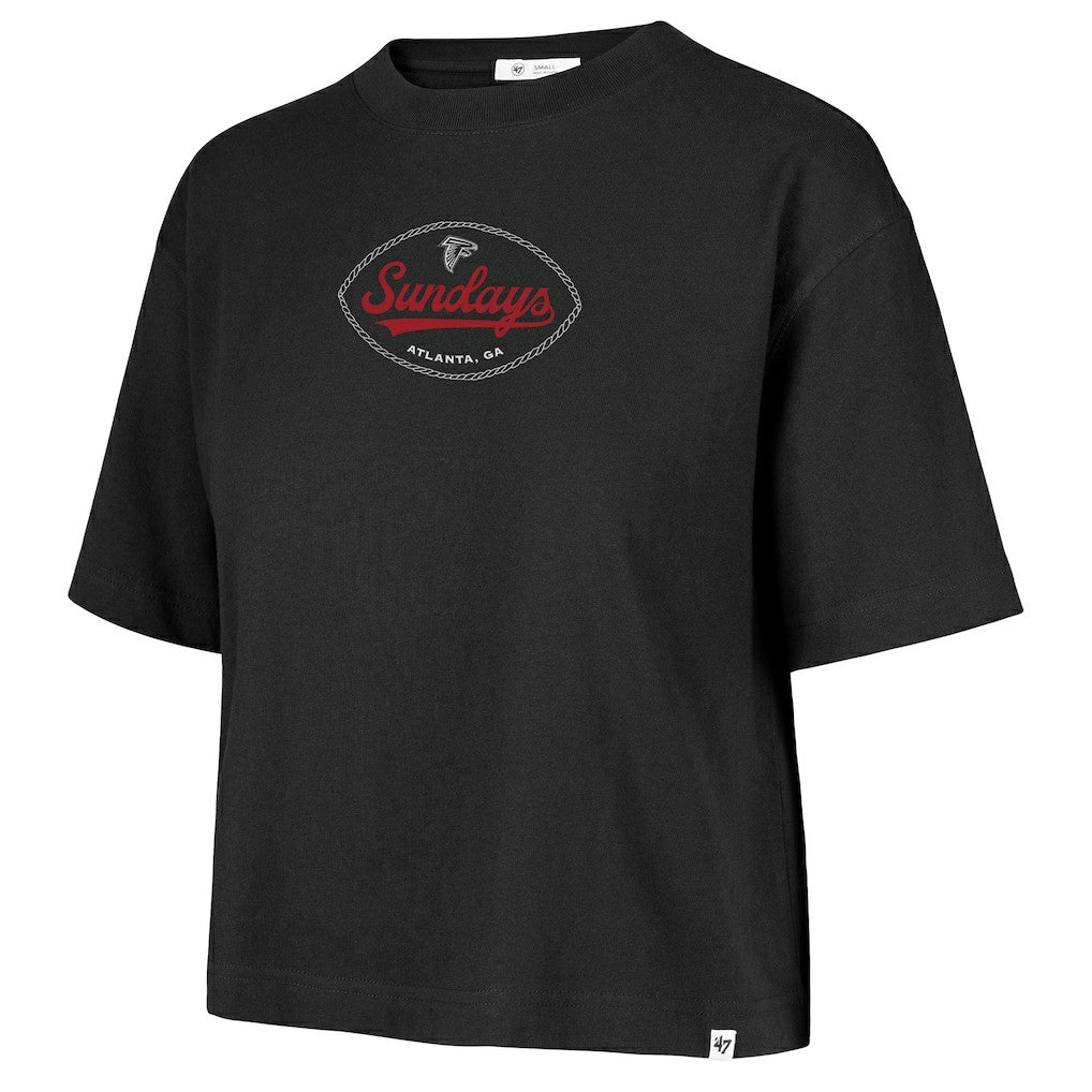 Atlanta Falcons '47 Women's Windthrow Reed City Sundays T-Shirt Black | 47 brand