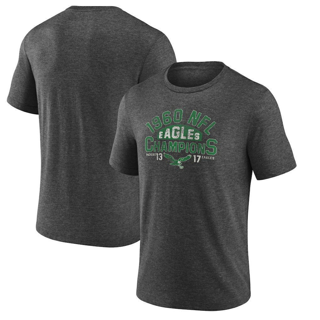 Philadelphia Eagles Old Fashioned Tri-Blend T-Shirt Charcoal | NFL