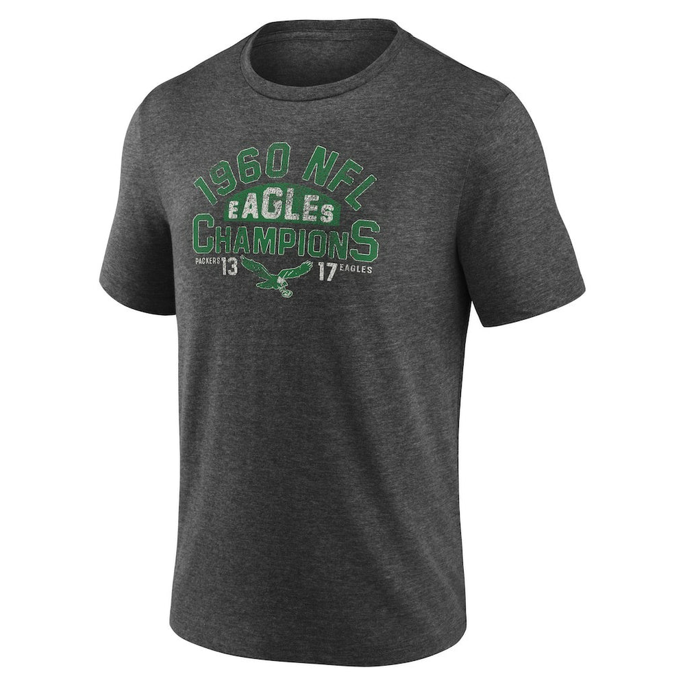 Philadelphia Eagles Old Fashioned Tri-Blend T-Shirt Charcoal | NFL