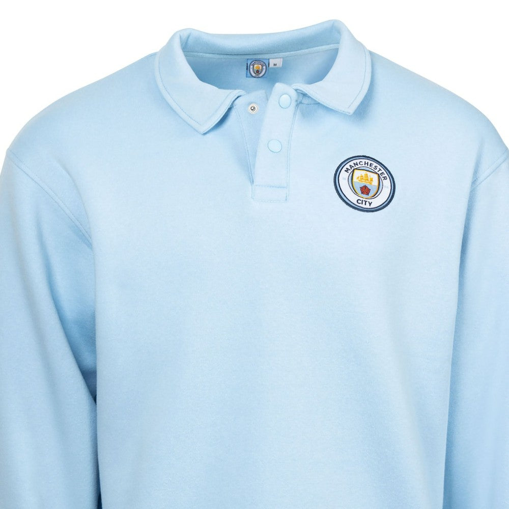 Manchester City Sport Design Sweden Retro Relaxed Fleece Sweatshirt Light Blue - FIFA World CUP