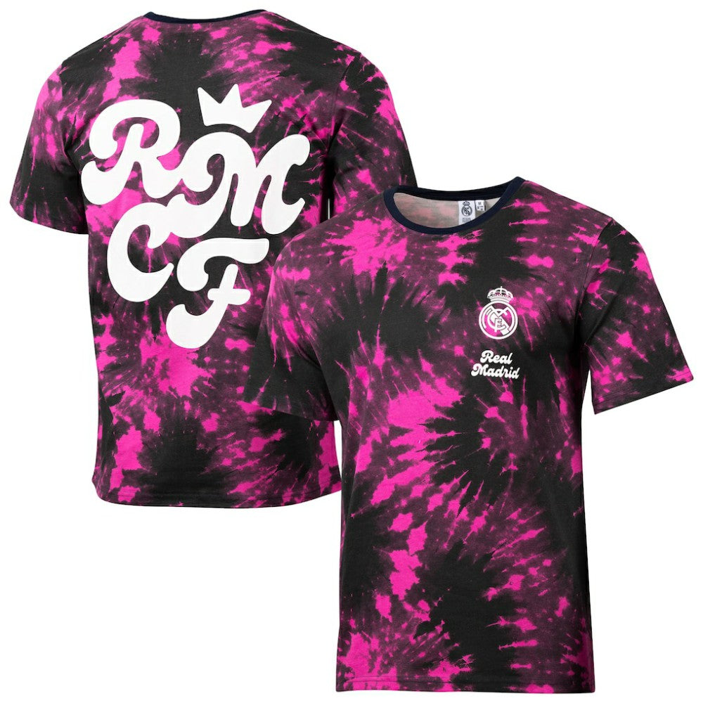 Real Madrid Sport Design Sweden Relaxed Time Out Tie-Dye T-Shirt Black - FIFA World CUP