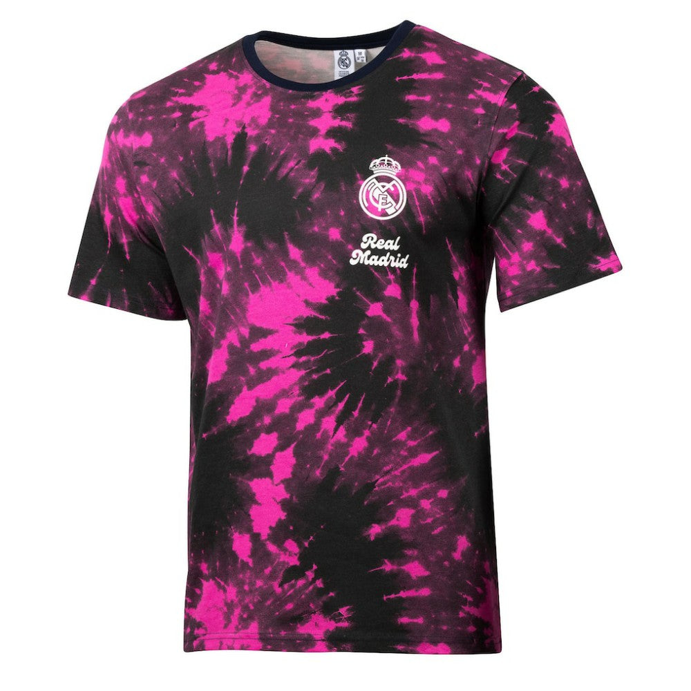 Real Madrid Sport Design Sweden Relaxed Time Out Tie-Dye T-Shirt Black - FIFA World CUP