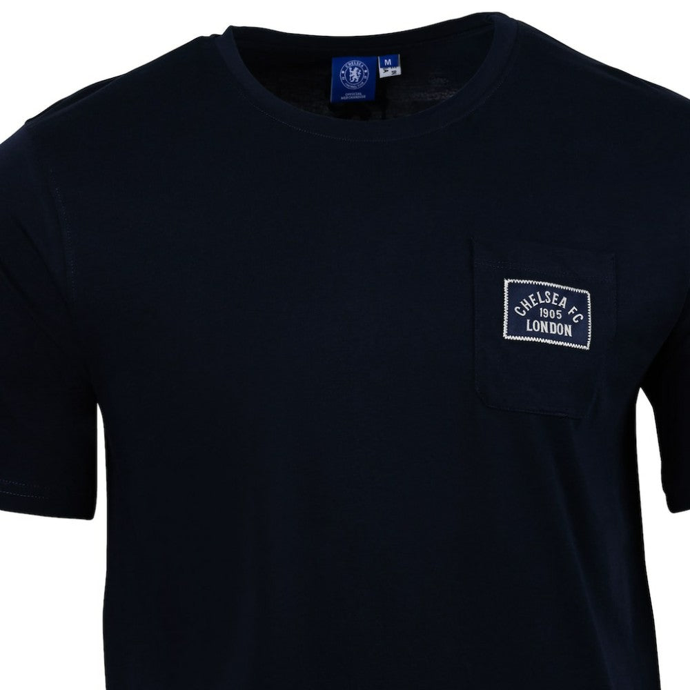 Chelsea Sport Design Sweden Relaxed Post Match Pocket T-Shirt Navy - FIFA World CUP
