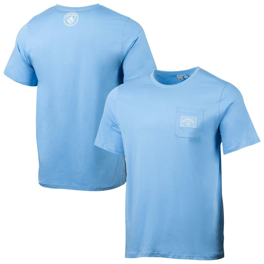 Manchester City Sport Design Sweden Relaxed Post Match Pocket T-Shirt Sky Blue - FIFA World CUP