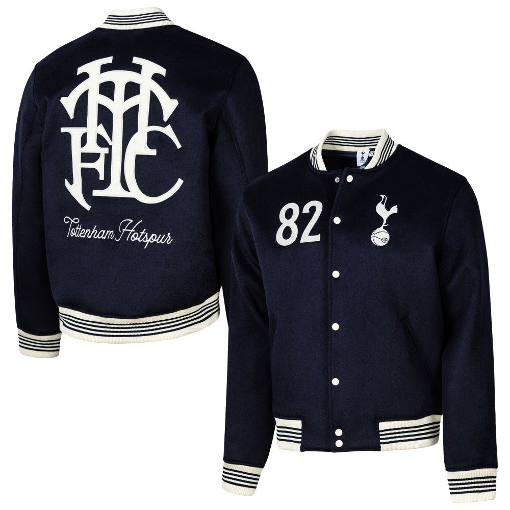 Tottenham Hotspur Sport Design Sweden Free Kick Wool Varsity Jacket Navy - FIFA World CUP