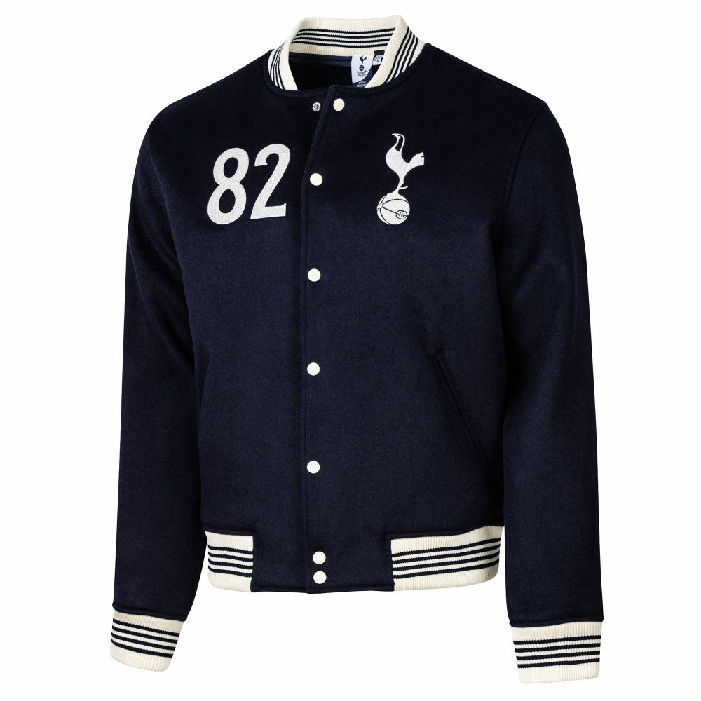 Tottenham Hotspur Sport Design Sweden Free Kick Wool Varsity Jacket Navy - FIFA World CUP