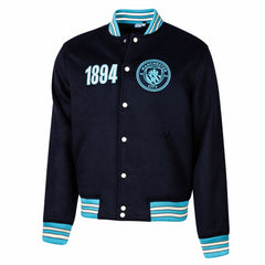 Manchester City Sport Design Sweden Free Kick Wool Varsity Jacket Navy - FIFA World CUP