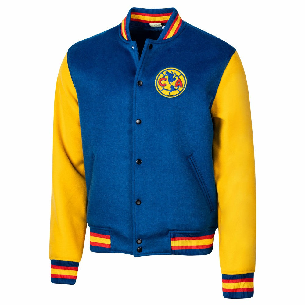 Club America Sport Design Sweden Free Kick Wool Varsity Jacket Royal - FIFA World CUP